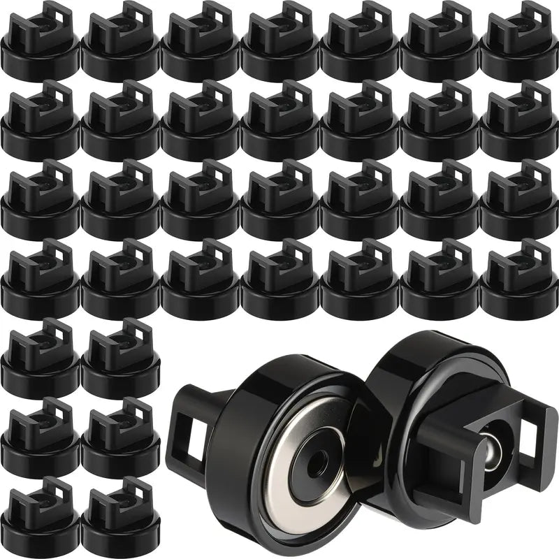 🔧12PCS Magnetic Zip Tie Mounts – Tool-Free Cable Organizers for Metal Surfaces