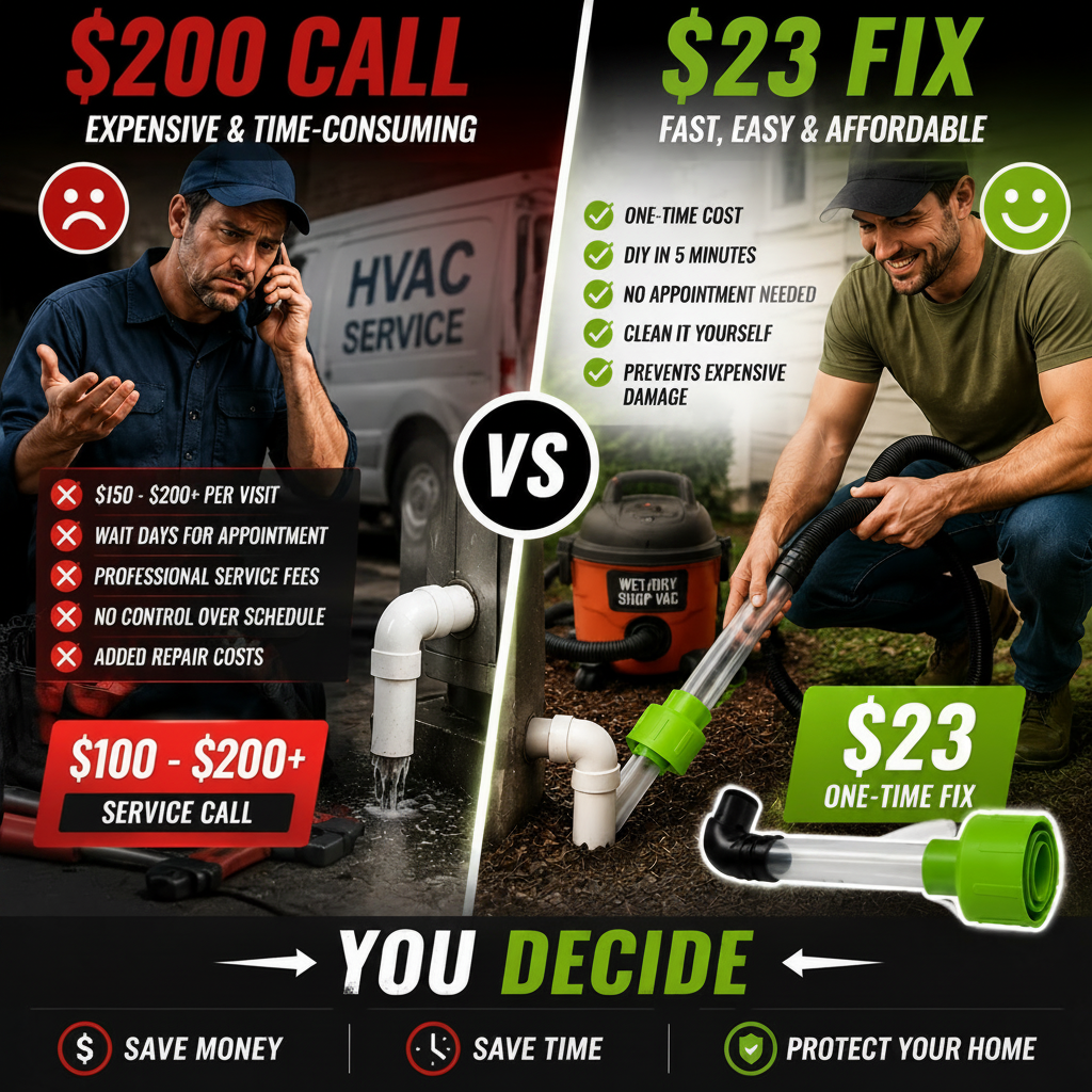 Clear Your AC Drain in Minutes — No Plumber Needed