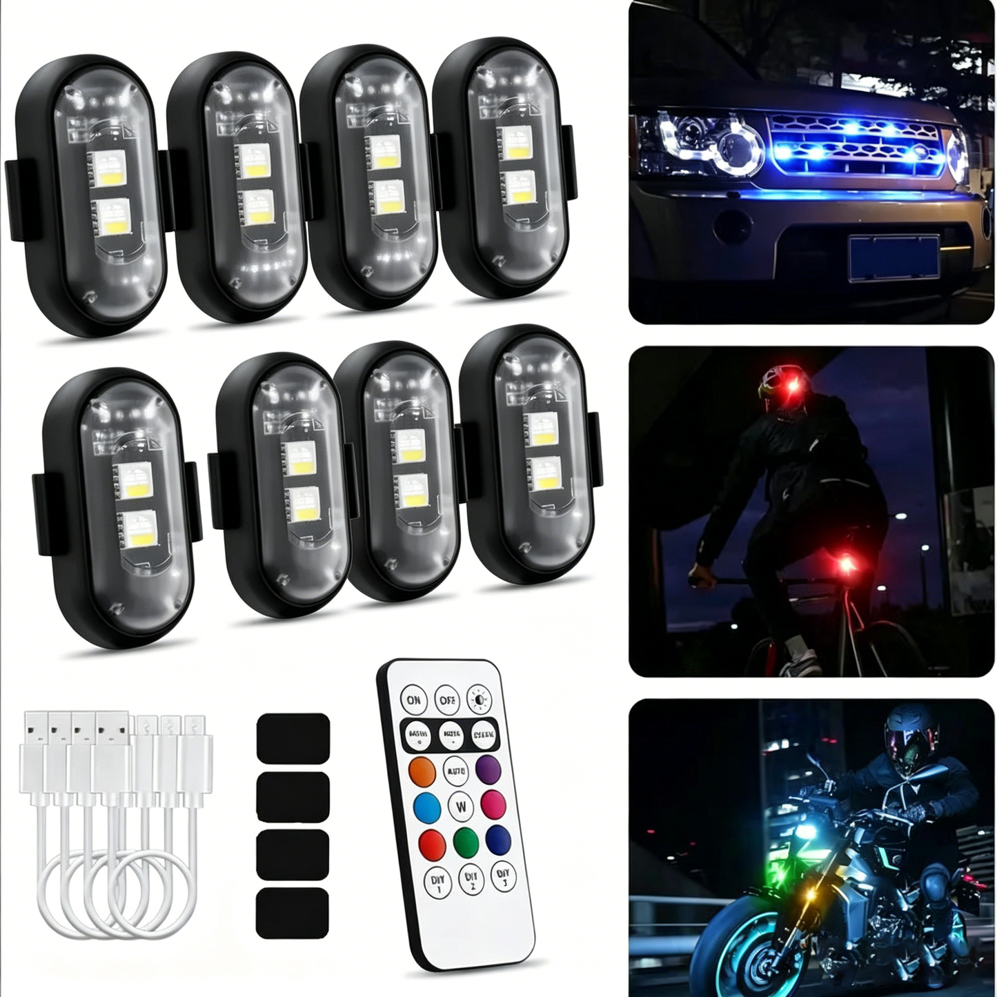 RGB Led Aircraft Strobe Light(Remote Wireless )