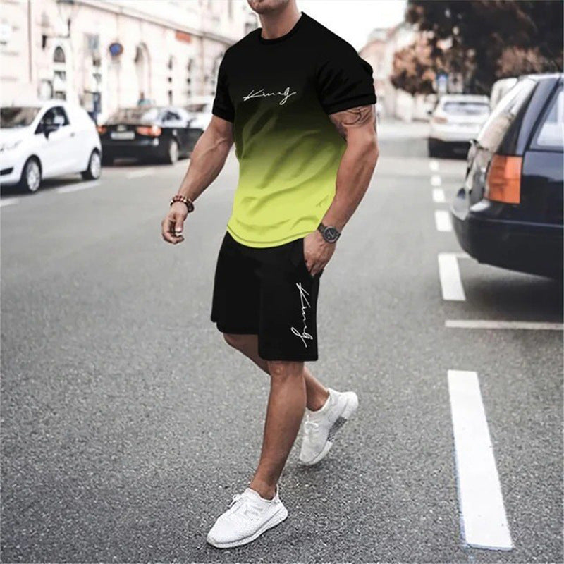 š„Men's Gradient Fitness 2-Piece Set