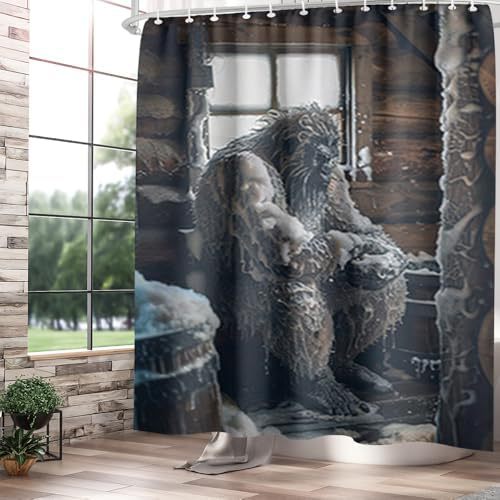 🐾 Fun Animal Print Shower Curtain – Playful Western Style Bathroom Decor, Multiple Styles Available for Home, RV & Dorm 🏕️🚐