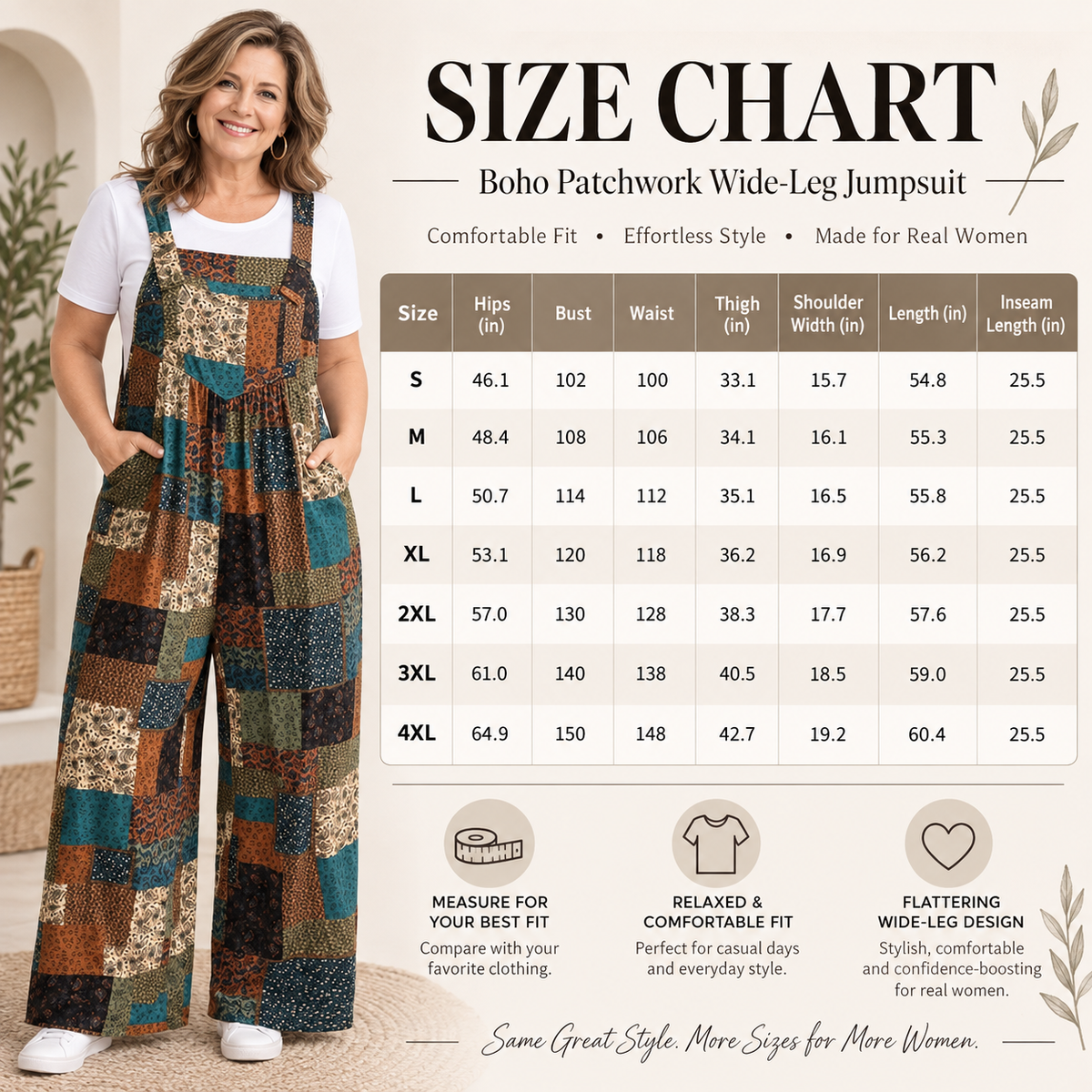👗 Paisley Print One-Piece – Plus Size Strapless Jumpsuit, Boho Overalls with Pockets