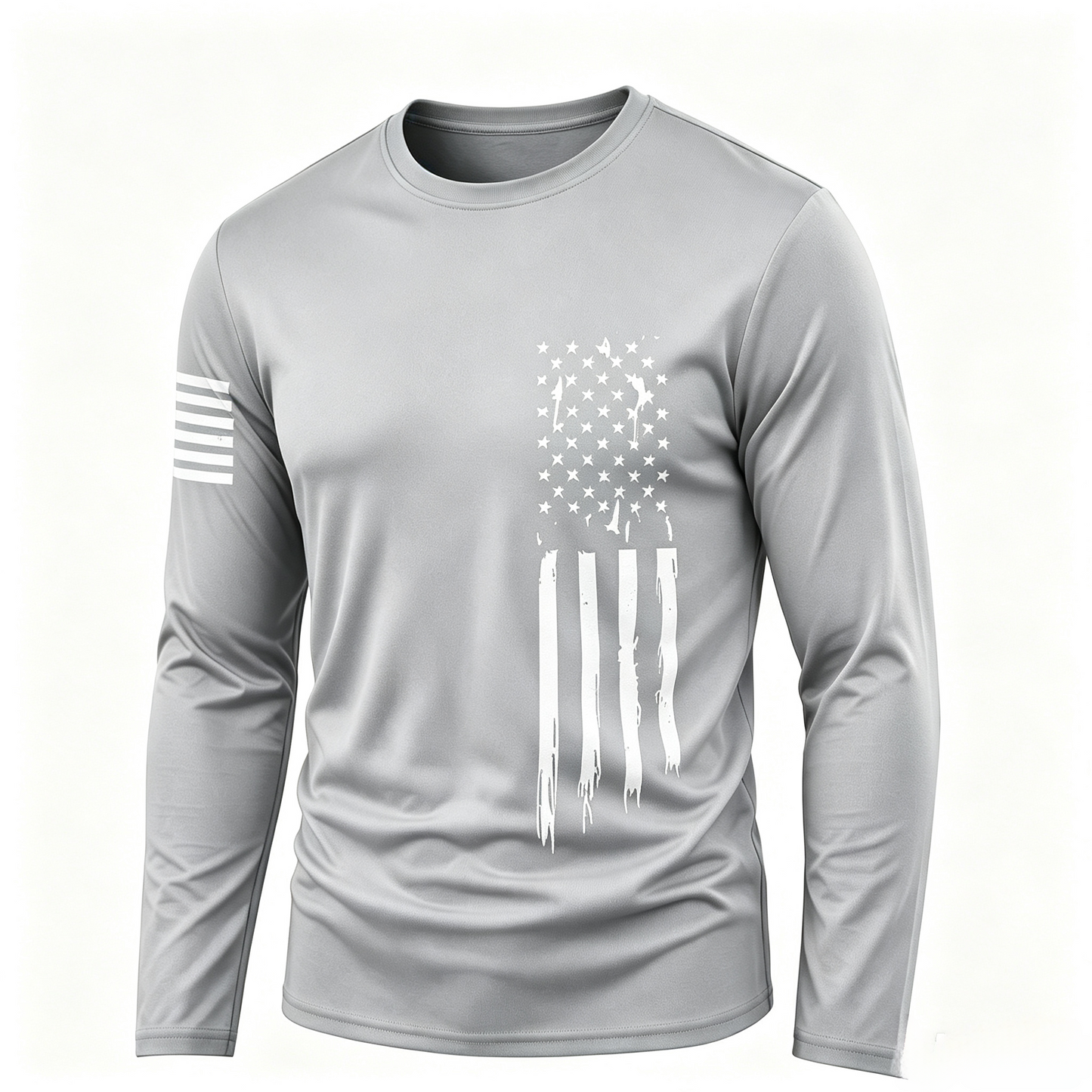 🌟 Men's UV Protective Long Sleeve Athletic Shirt – Lightweight Quick-Dry Activewear with Vintage Logo, Breathable Gym & Casual Tee