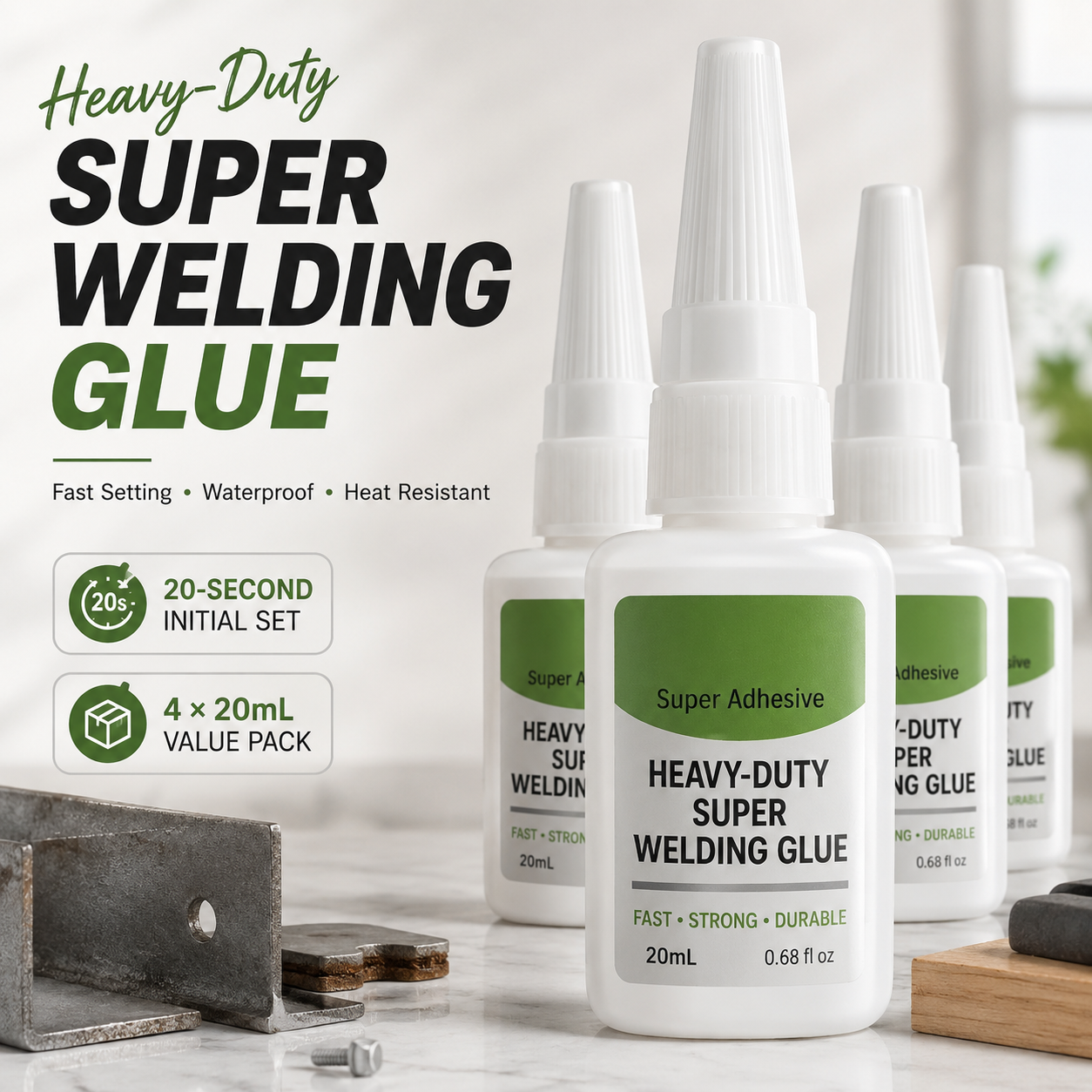 🔥Bestseller|4PCS Fast-Setting CA Glue