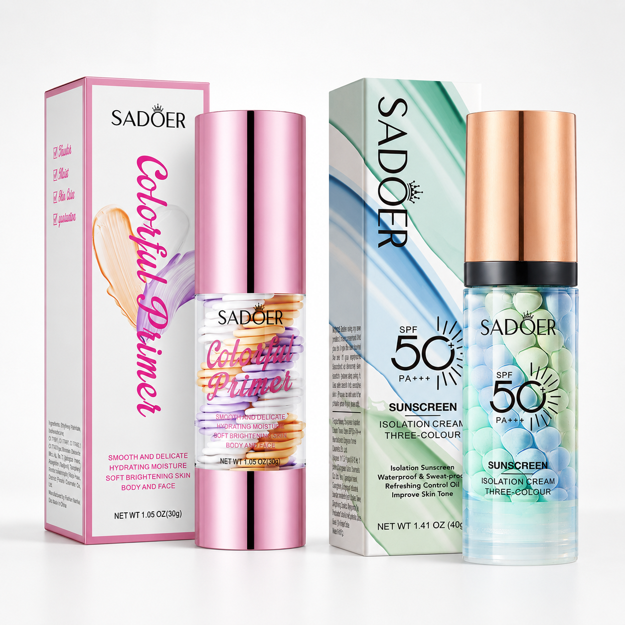 ✨ Viral Beauty | 3-in-1 Color Correcting Facial Serum Primer SPF 50 PA+++