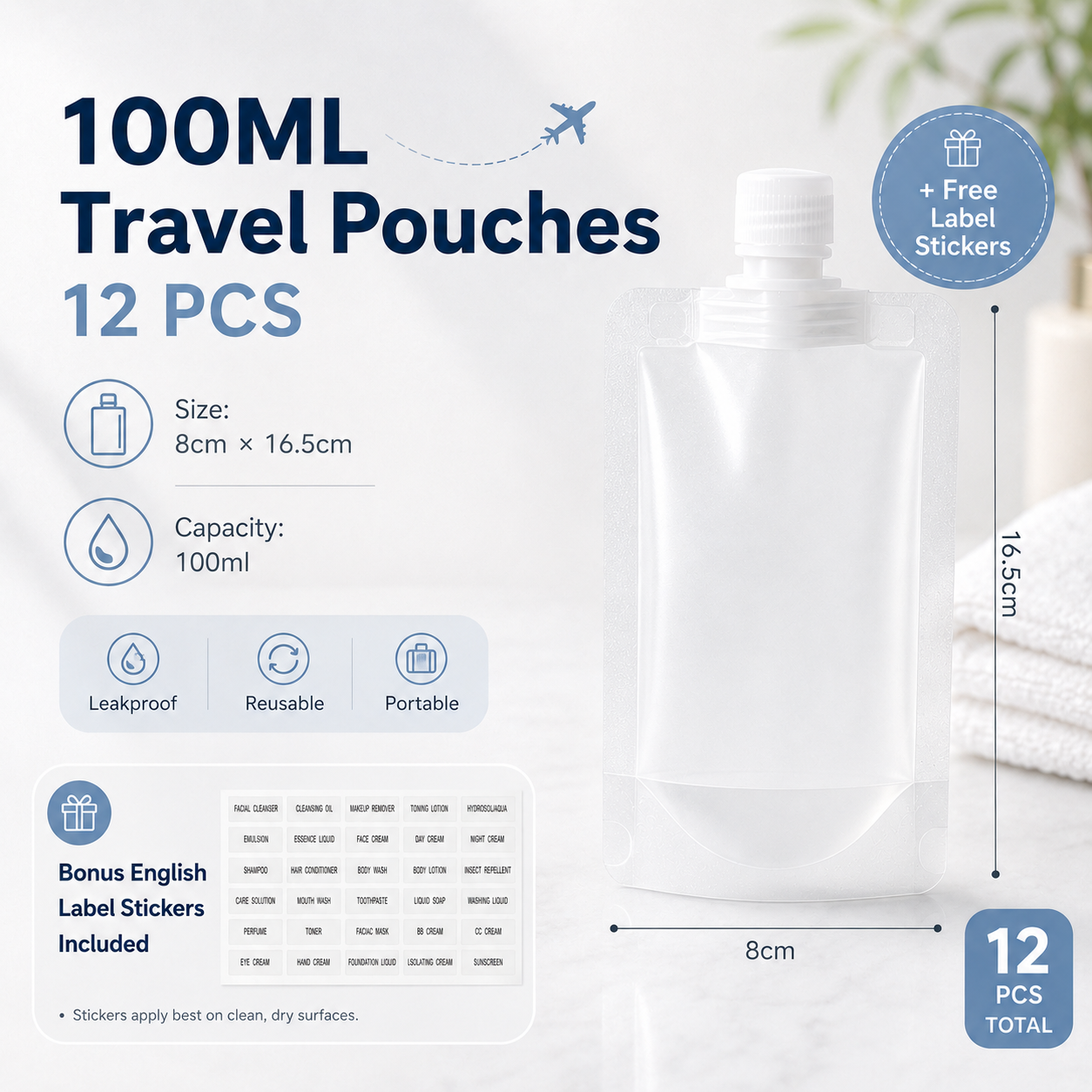 Reusable Leakproof Travel Packing Bags