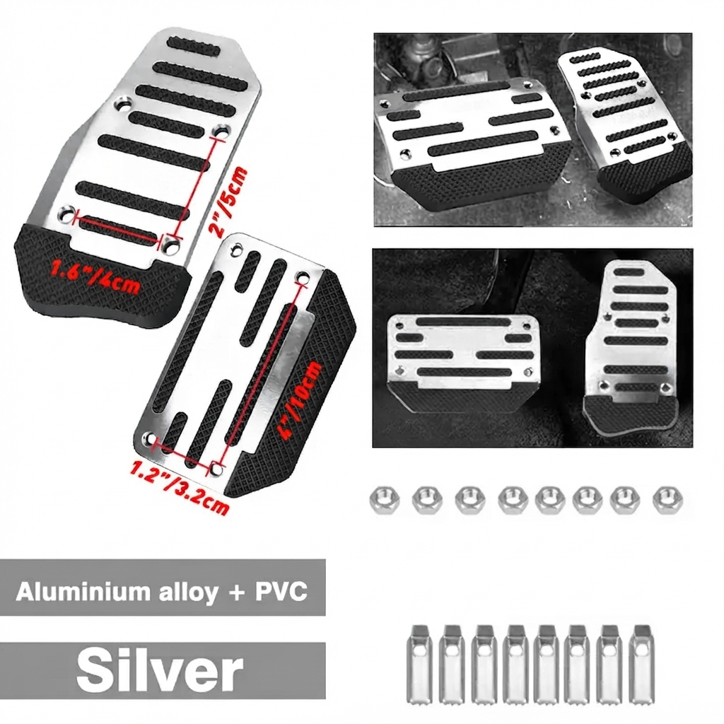 Universal Non-Slip Car Brake & Gas Pedal Cover Set