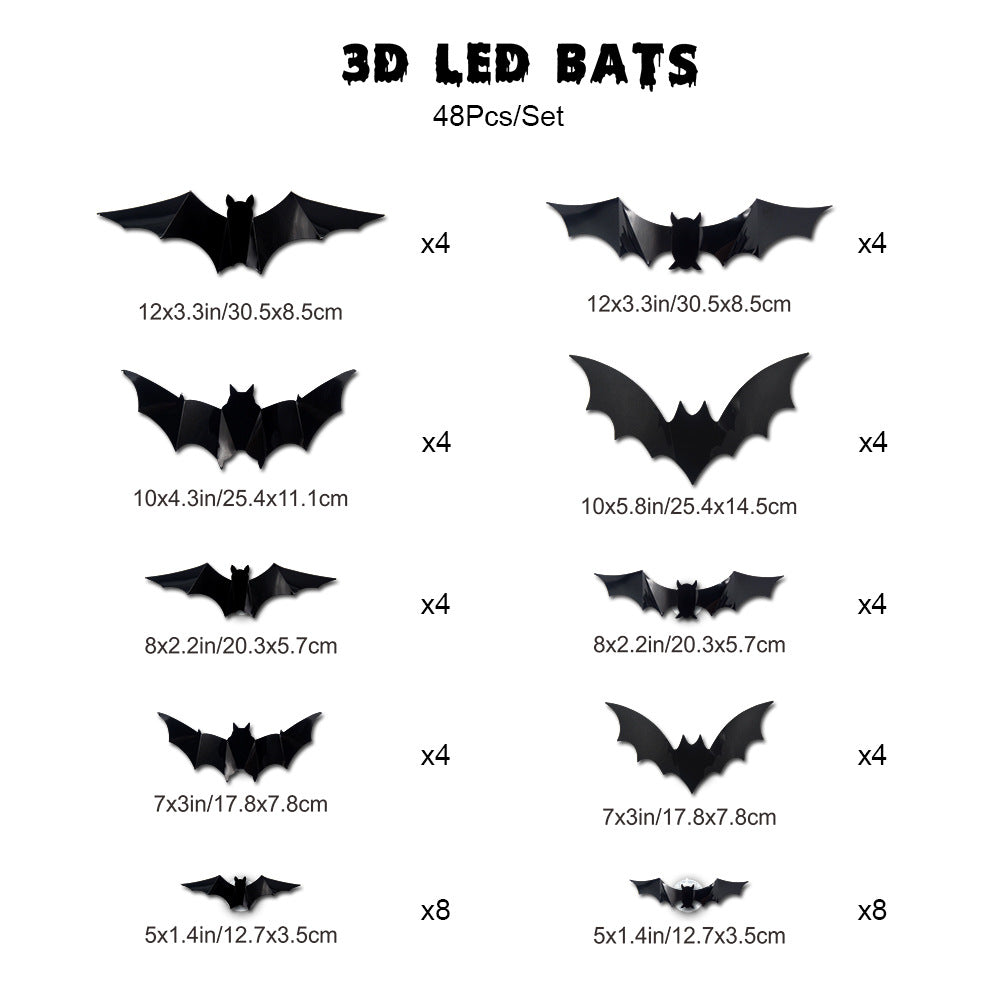 🦇Halloween 3D Bat LED Wall Light Decor