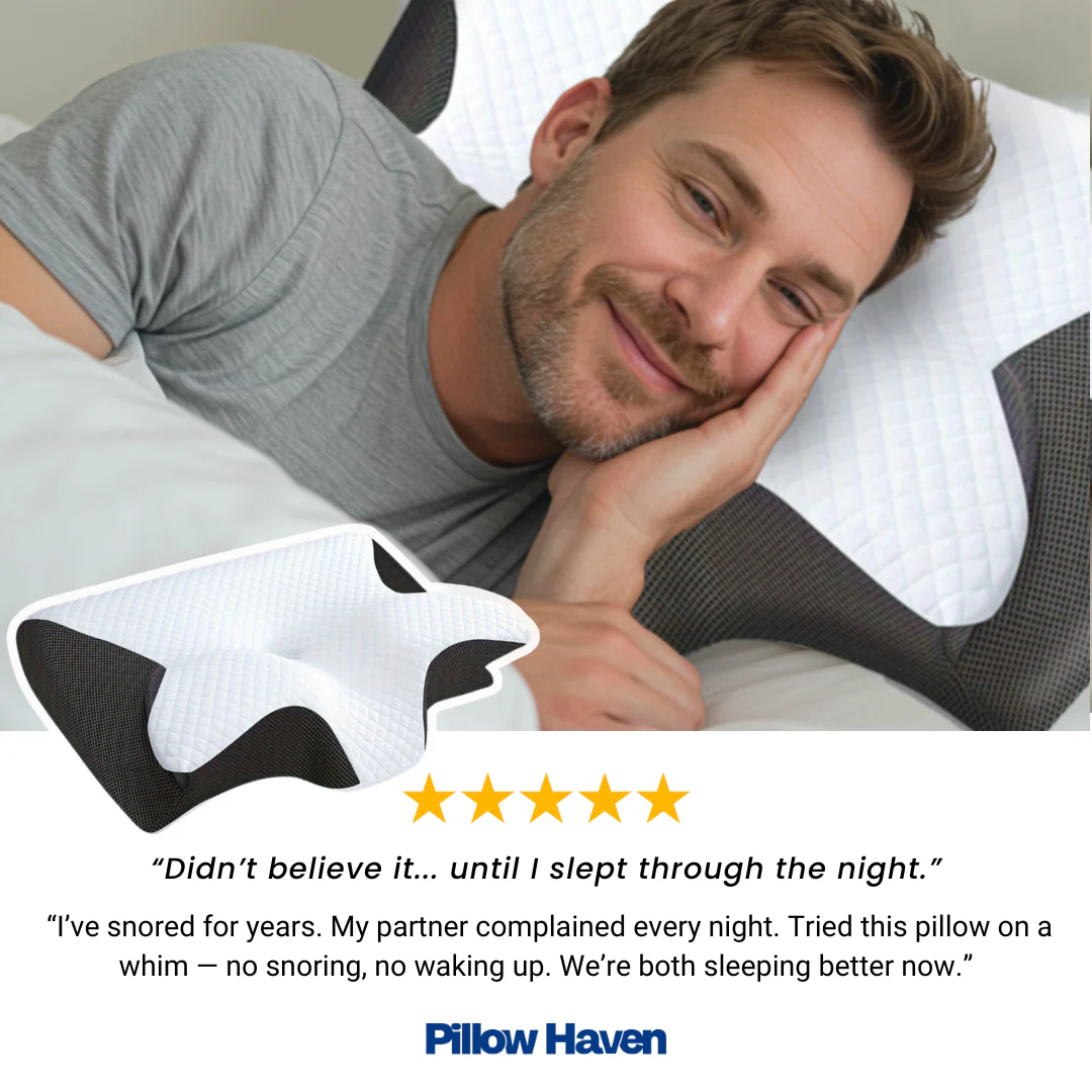 The Pillow That Silences Snoring - By Fixing Your Sleep Posture | 10 Year Sale 60% OFF