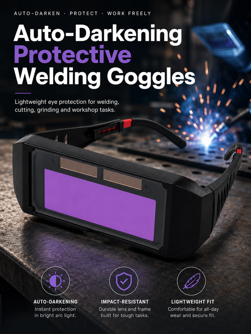 🛡️ Industrial Safety Welding Glasses – Anti-Glare, Impact-Resistant Protective Eyewear for Welders