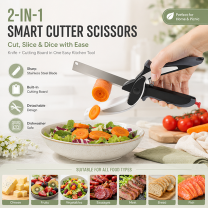 ✂️ 2 in 1 Kitchen Scissors for Food