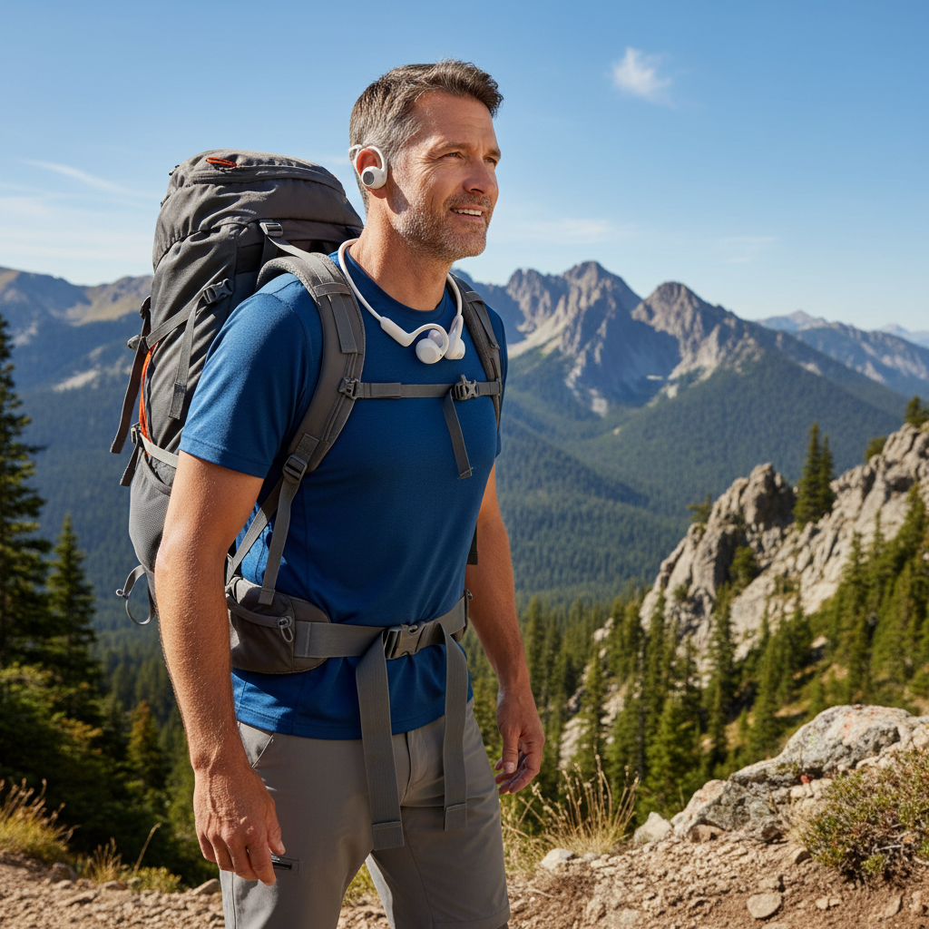 👂8MP Smart Camera Open-Ear Headset – EIS Video, AI Assistance & 12H Battery