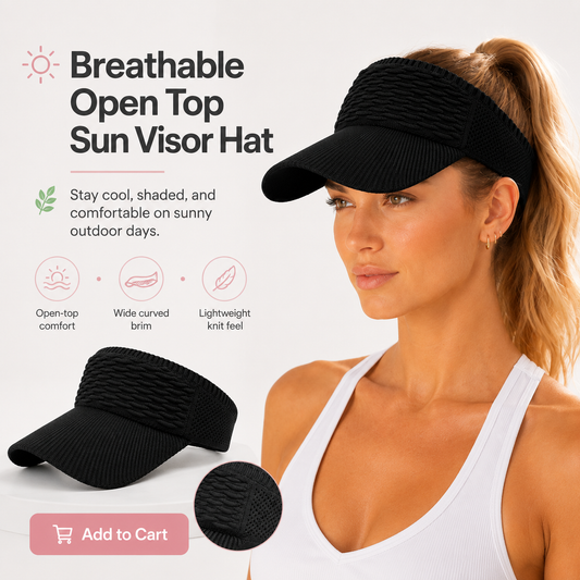 ☀️Women's High Ponytail Sun Visor Hat for Sun Protection