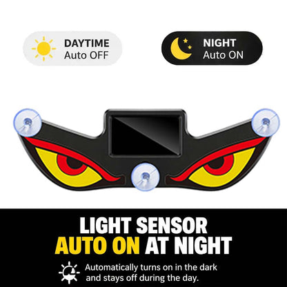 Dynamic LED Rear Window Display for Car – Vampire Devil Eye Emoji Panel
