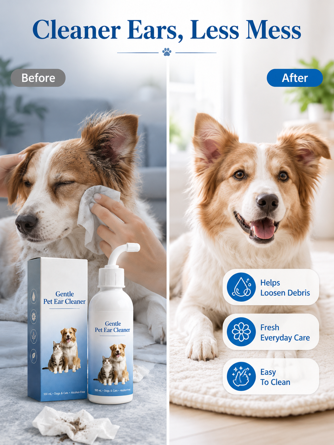 🐶Gentle Pet Ear Cleaner