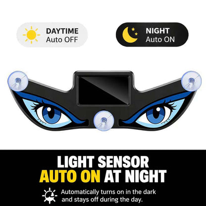 Dynamic LED Rear Window Display for Car – Vampire Devil Eye Emoji Panel