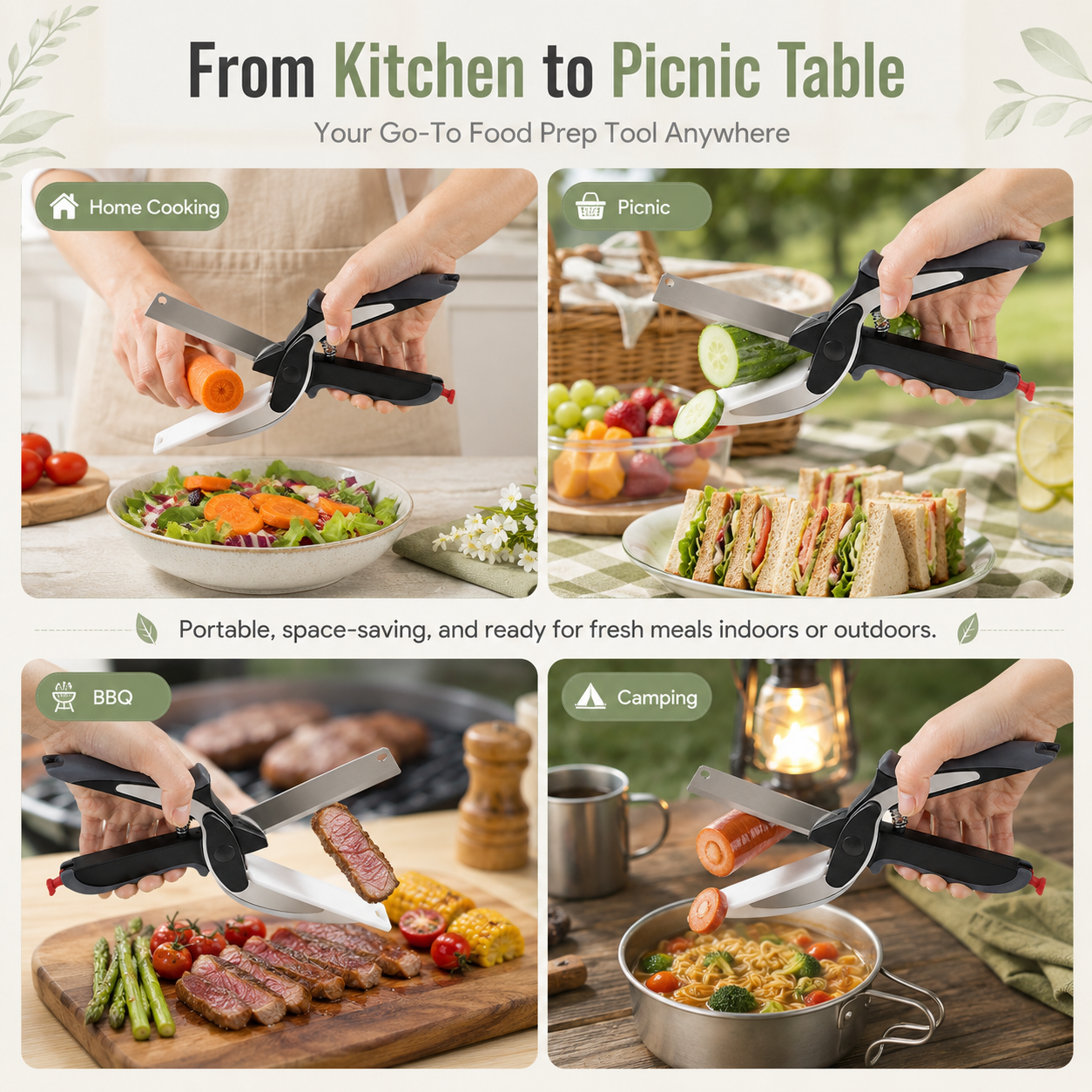 ✂️ 2 in 1 Kitchen Scissors for Food
