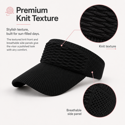 ☀️Women's High Ponytail Sun Visor Hat for Sun Protection