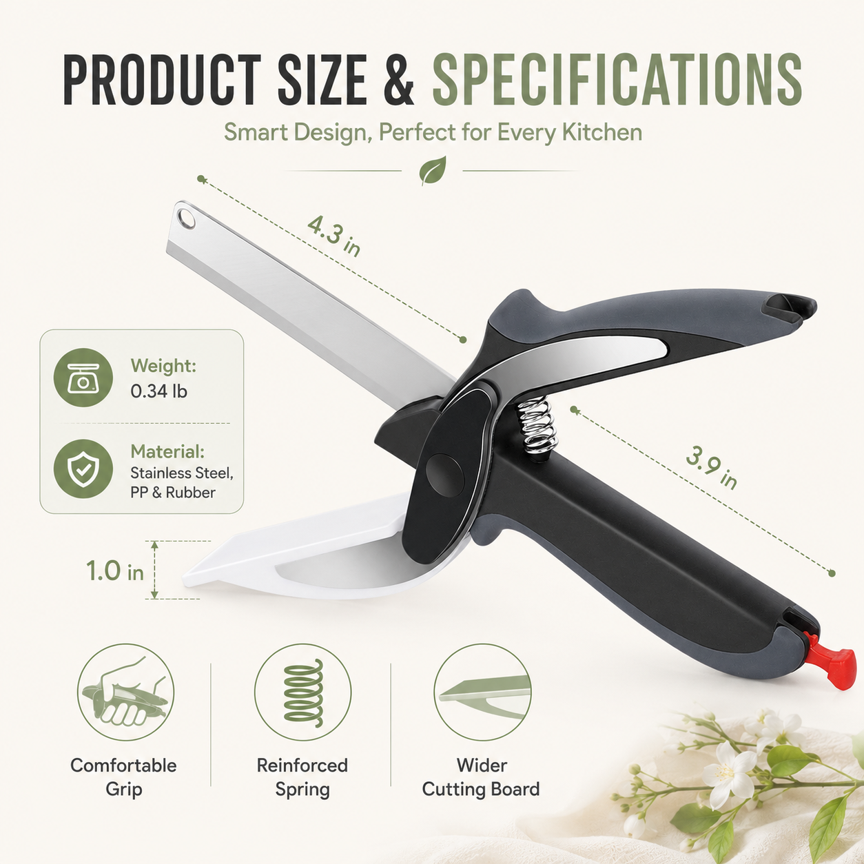 ✂️ 2 in 1 Kitchen Scissors for Food