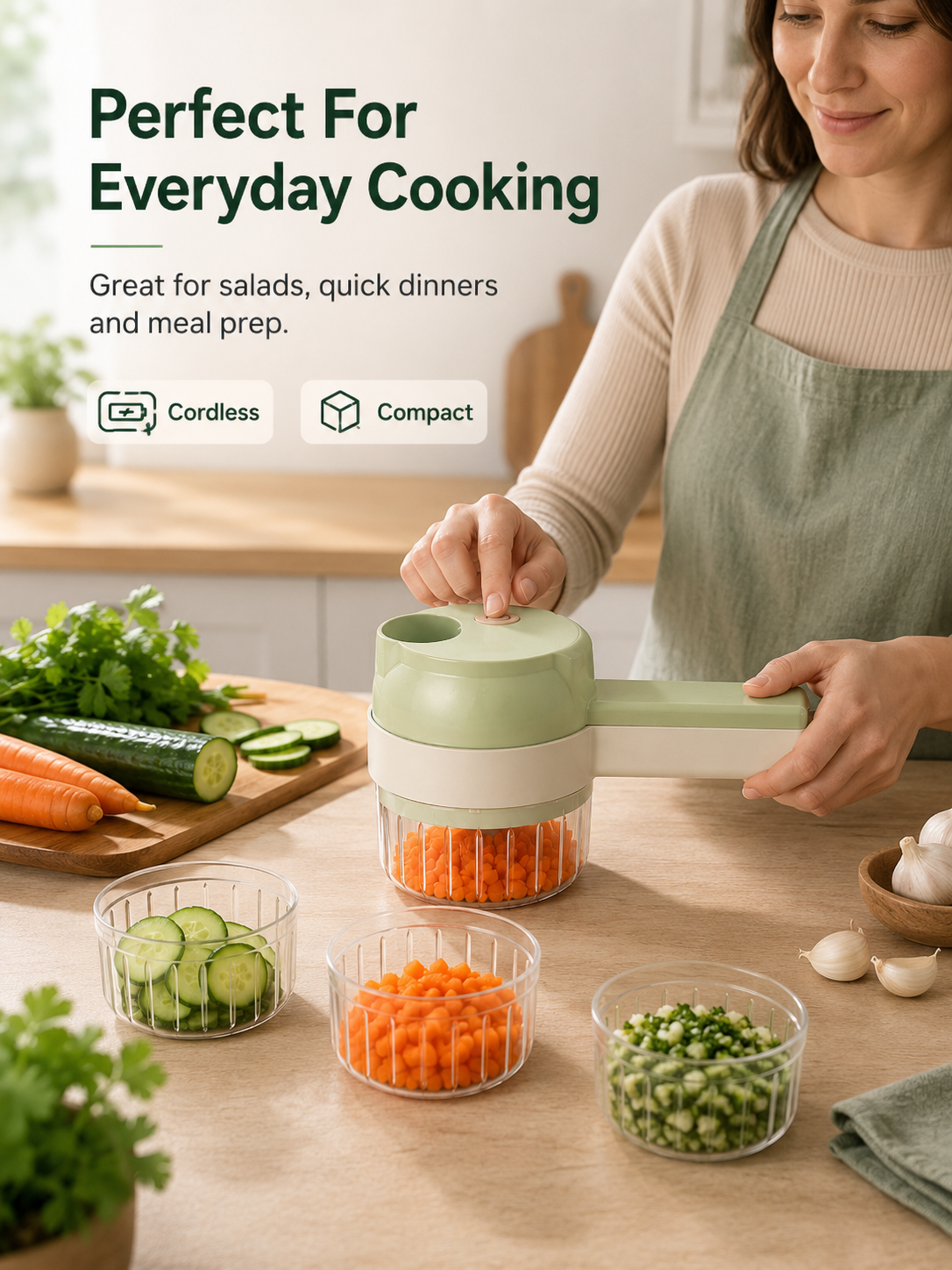 🥗4-in-1 Cordless Electric Vegetable Chopper