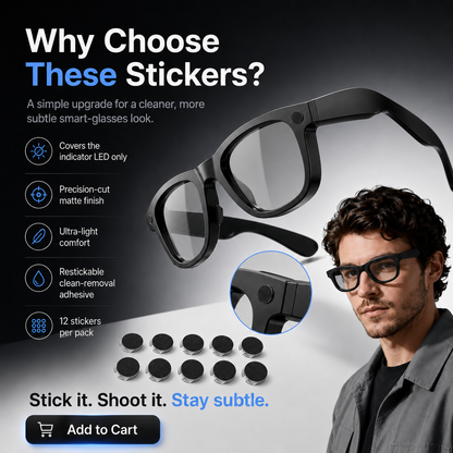 LED Light Blocking Stickers - Laser-Cut, Low-Tack Restickable Covers (12 Pieces)