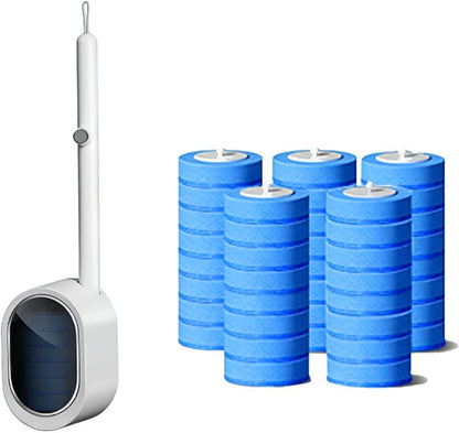 Disposable Toilet Brush Kit with 32 Refills – Wall-Mount Toilet Cleaning System