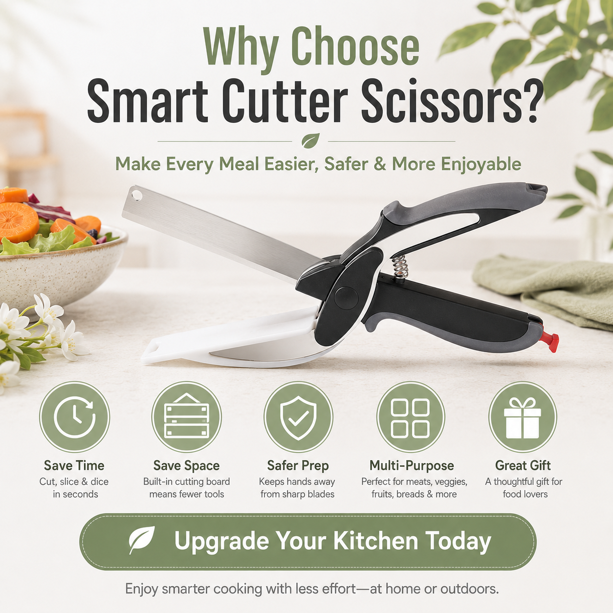 ✂️ 2 in 1 Kitchen Scissors for Food
