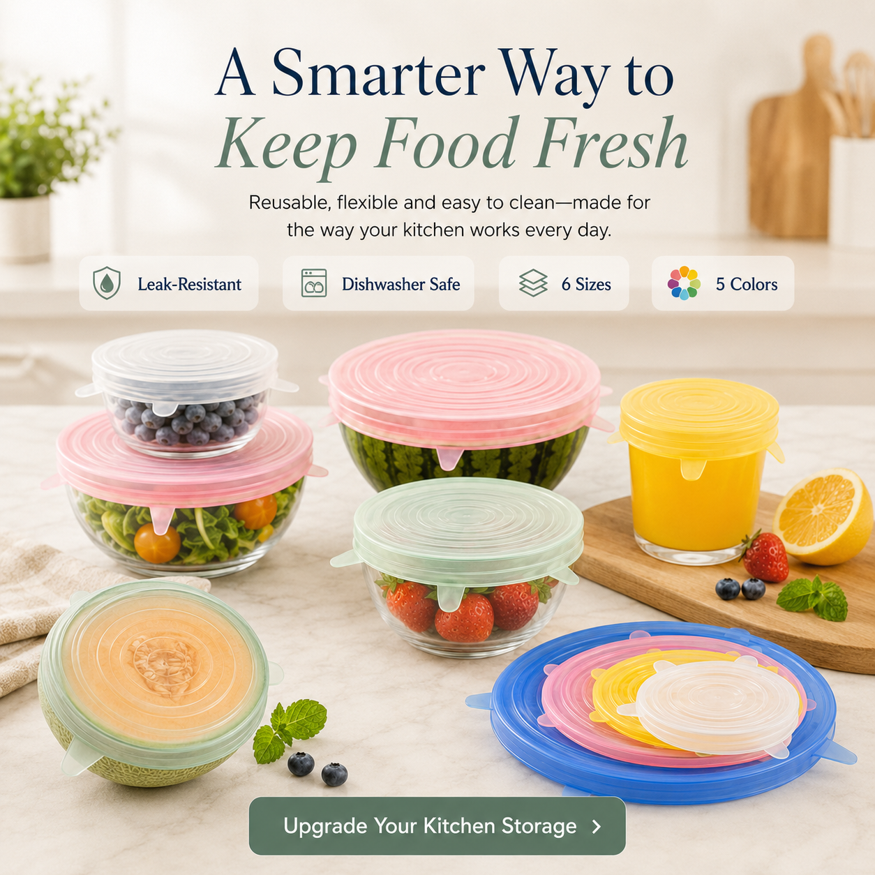🥗✨Reusable Silicone Stretch Lids