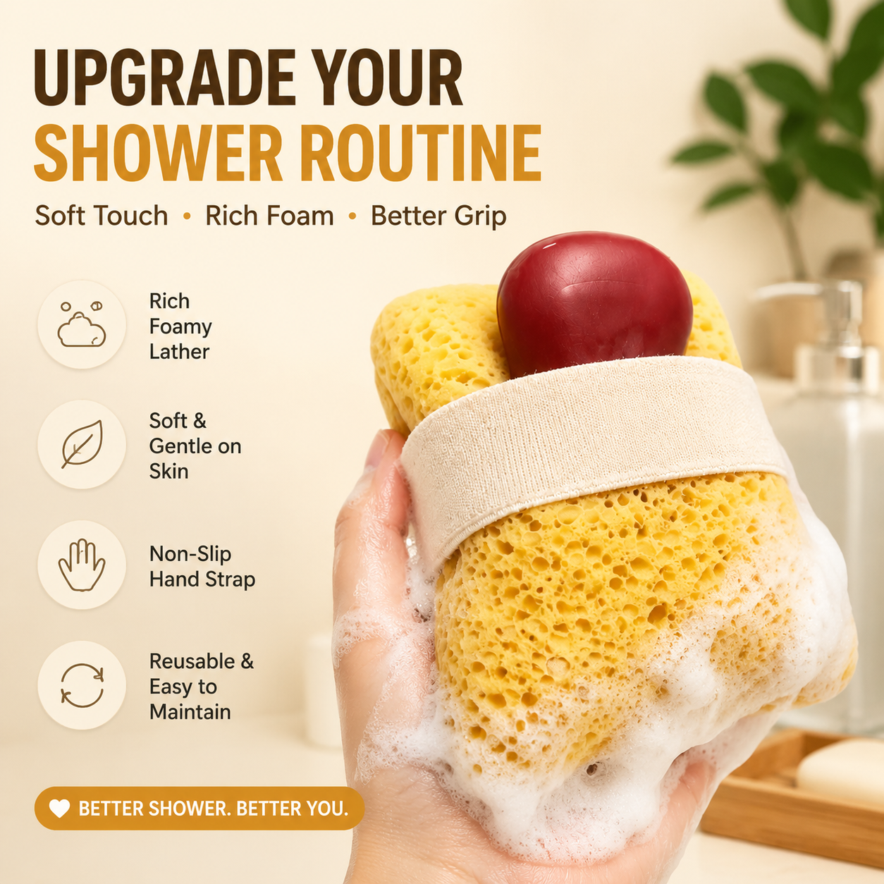 Soft Soap Pocket Sponge – The Easy Way To Create More Shower Foam