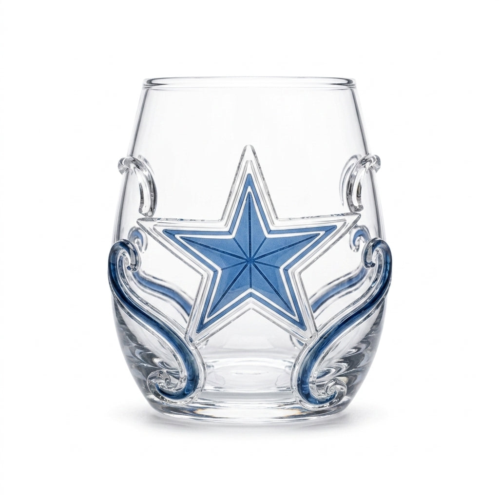 Football Drinking Glass – Game Day Statement Drinkware for Watch Parties & Victory Toasts