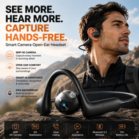 Video Recording Bluetooth Headset - Black
