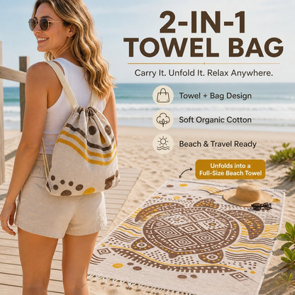 🏖️ 2-in-1 Beach Towel Backpack 🎒