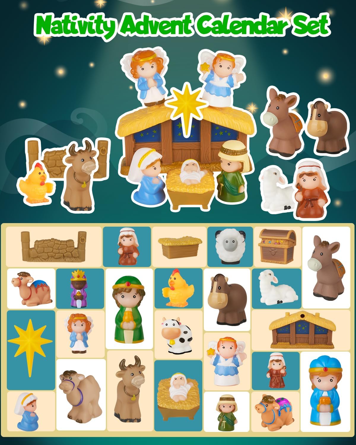 🎄🏆 2026 Nativity Advent Calendar (25pcs) 💯NONTOXIC & ODORLESS