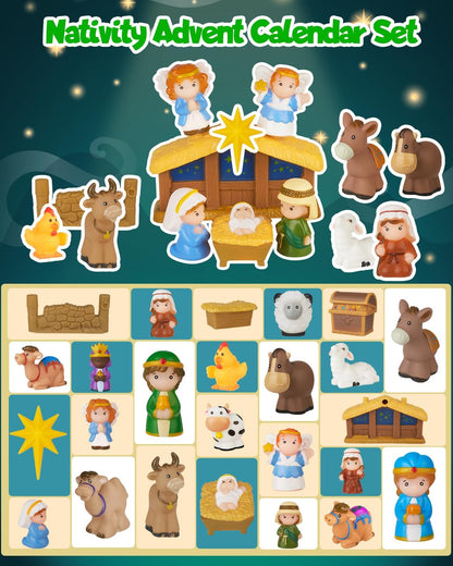 🎄🏆 2026 Nativity Advent Calendar (25pcs) 💯NONTOXIC & ODORLESS