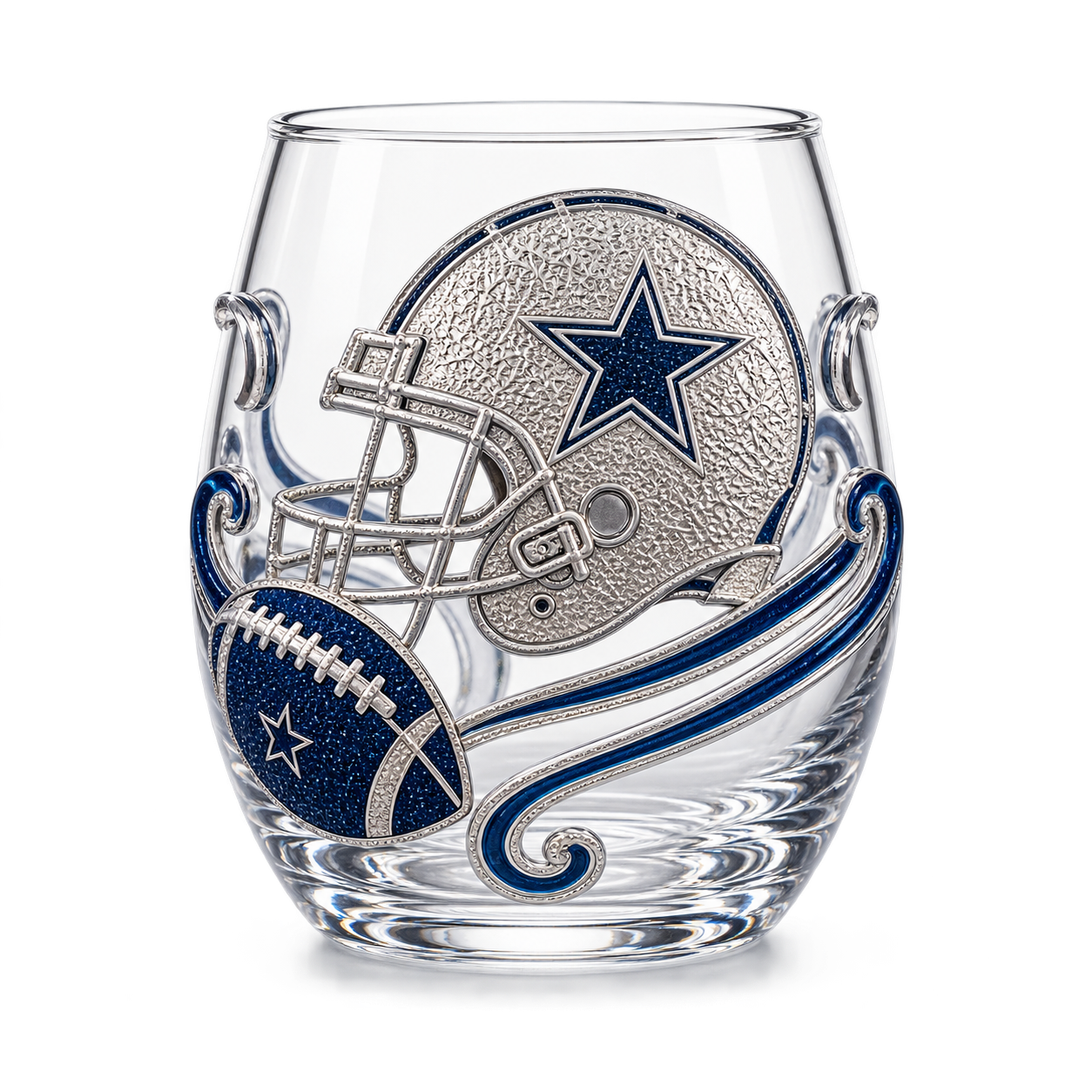 Football Drinking Glass – Game Day Statement Drinkware for Watch Parties & Victory Toasts