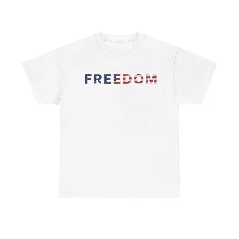 Freedom Patriotic T-Shirt – Classic American Flag Cotton Tee for Men & Women