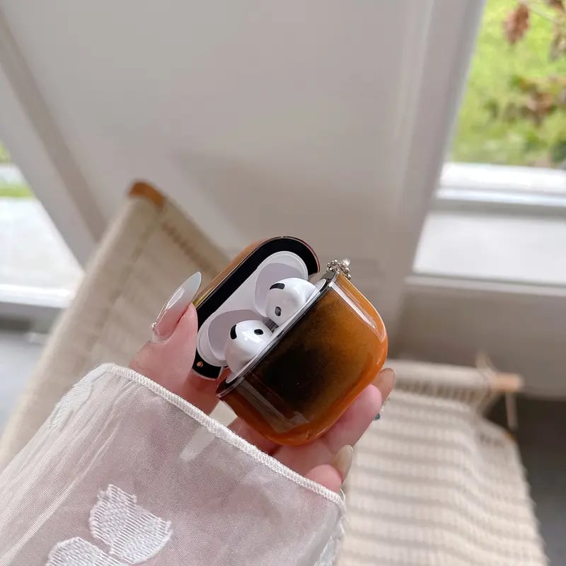 ✨ Glow, Protect & Stand Out🌌 Luminous Quicksand AirPods Case