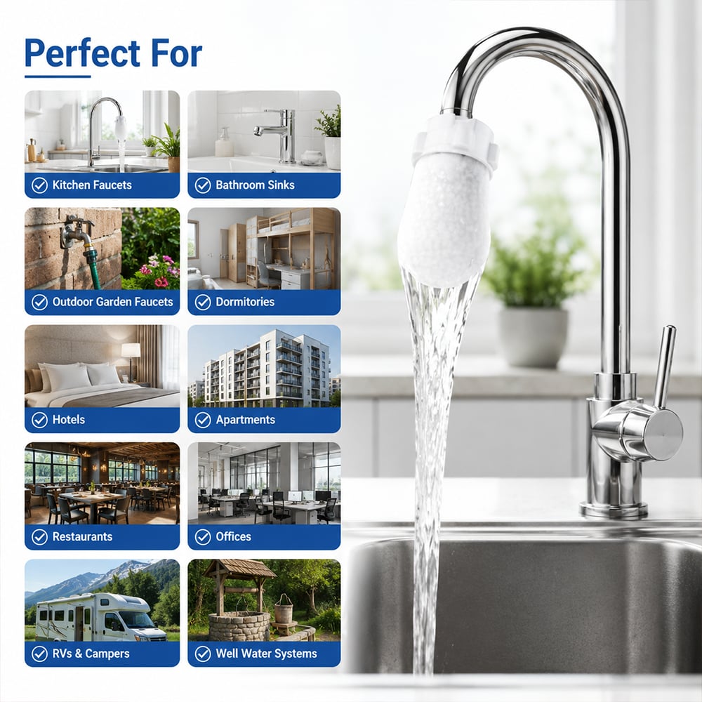 Faucet Filter Cotton Bags — 1000-Mesh Filtration, Universal Fit, Splash-Proof (100 PCS)