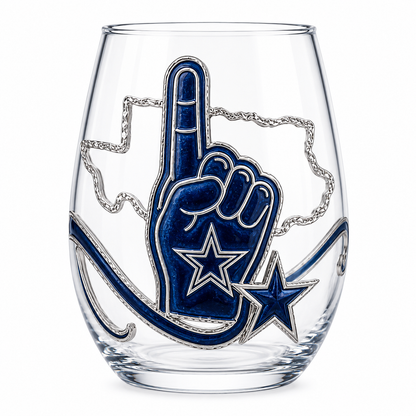 Football Drinking Glass – Game Day Statement Drinkware for Watch Parties & Victory Toasts