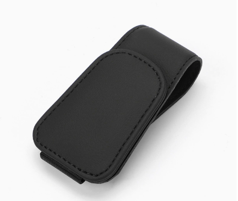 🚗 Magnetic Sun Visor Organizer – Leather Sunglasses, Card & Ticket Holder