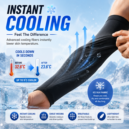 UPF 50+ Cooling Arm Sleeves | Sun Protection for Outdoor & Sports