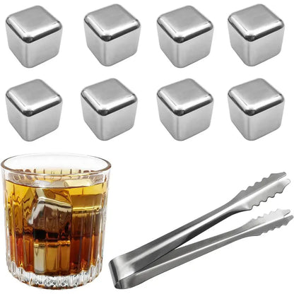 Stainless Steel Whiskey Stones – Chill Drinks Without Dilution 🥃