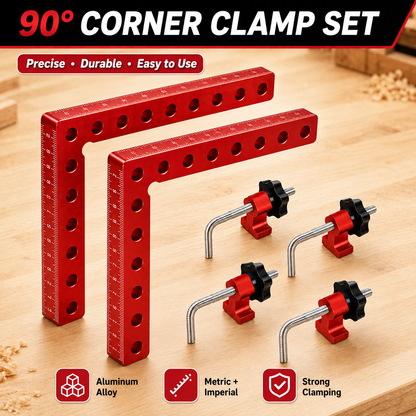 90° Corner Clamps Woodworking Set