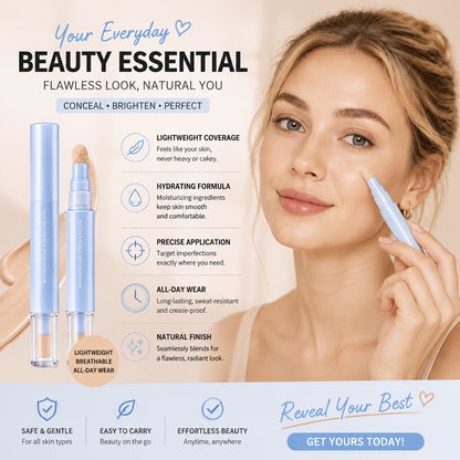 ✨ 2-in-1 Foundation & Concealer Pen – Smooth Buildable Coverage