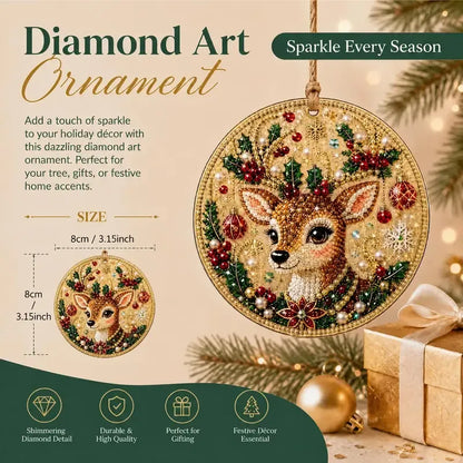 ⏳50% OFF – 🎄Beginner-Friendly Christmas Pearl & Gem Diamond Painting DIY Kit | 6 Festive Ornament Designs with Sparkling Pearls, Faceted Gems & 3D Layered Detail 💕