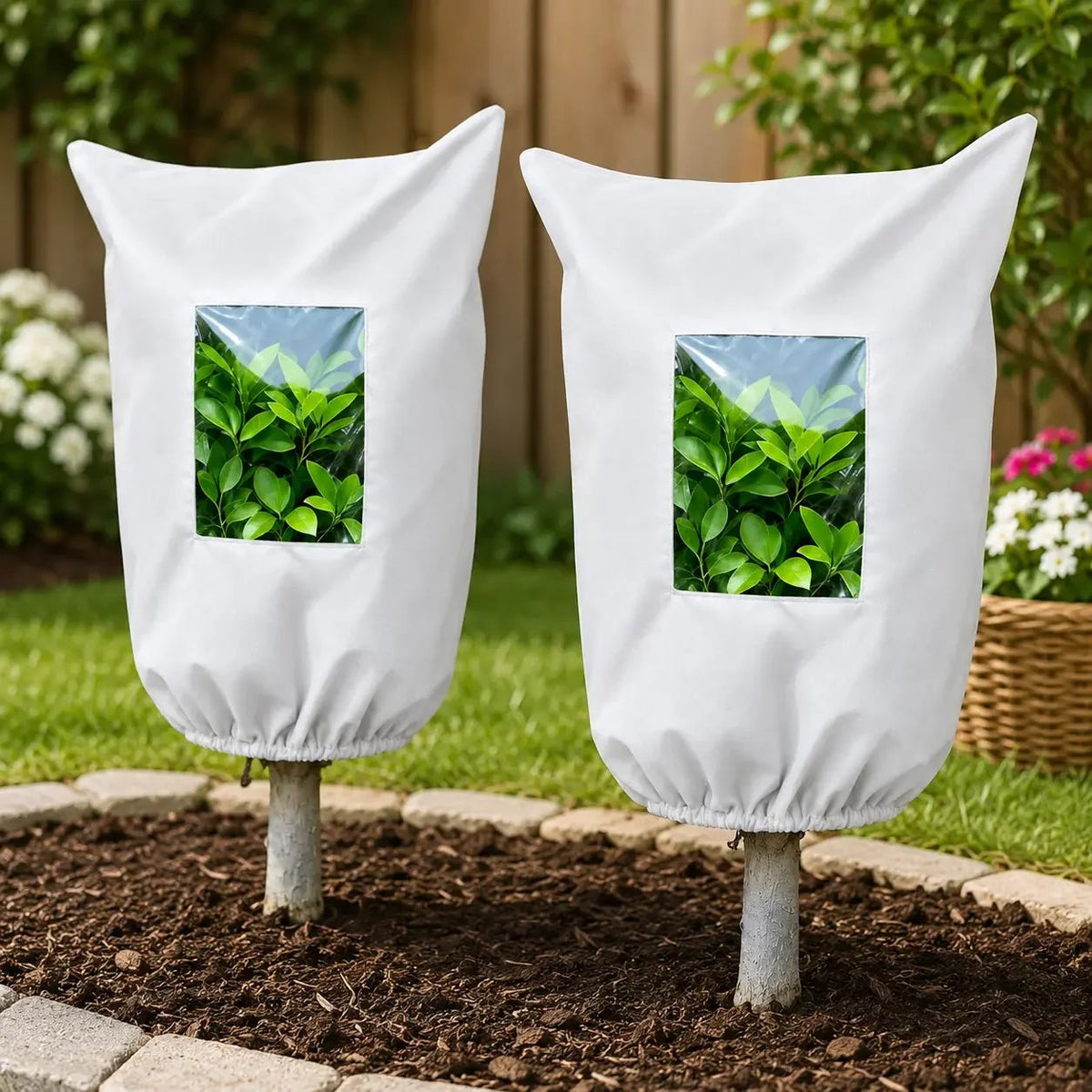 🌿 WINTER GARDEN ESSENTIAL | Plant Frost Protection Cover – Breathable Reusable Cover for Shrubs, Pots & Young Trees