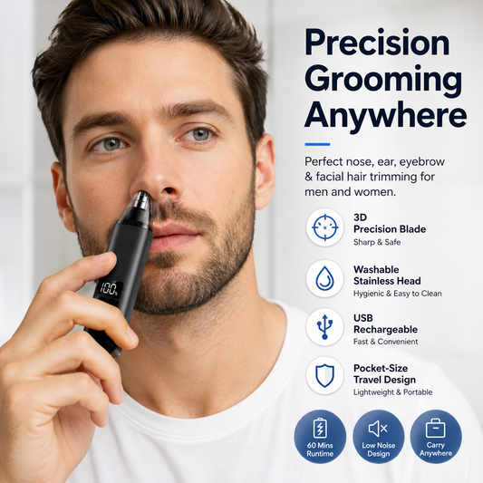 🔥 LAST DAY 50% OFF-🛠️Professional LED Display Nose Hair Trimmer