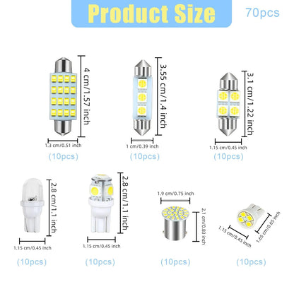 🔥Hot Sale 49% off🌟70 & 42 Pcs Interior Car Light Kit