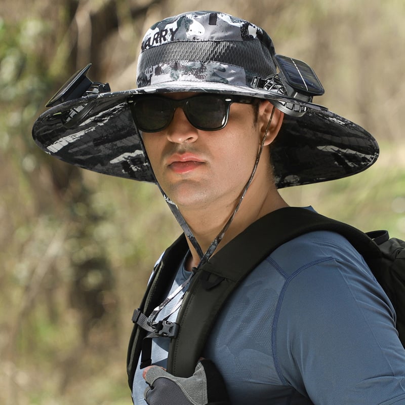 🔥Summer Hot Sale 49% OFF⚡2026 New Ultralight Solar Fan Sun Hat🎁Lighter Than a Baseball!⚾(Only 11oz)