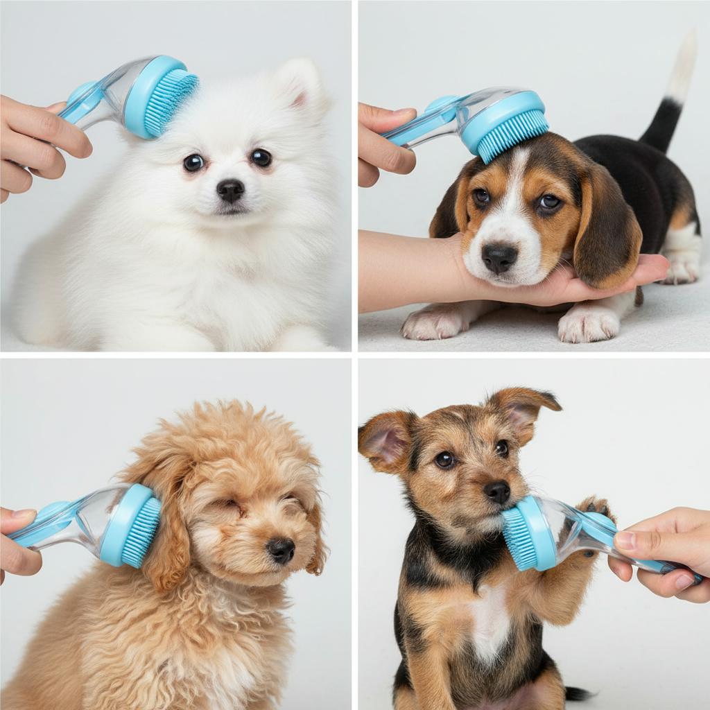 🐶2026 New 2-in-1 Pet Bath & Grooming Brush with Soap Dispenser – Dog & Cat Shampoo Massage Brush for Long & Short Hair 🛁✨